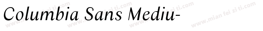 Columbia Sans Mediu字体转换